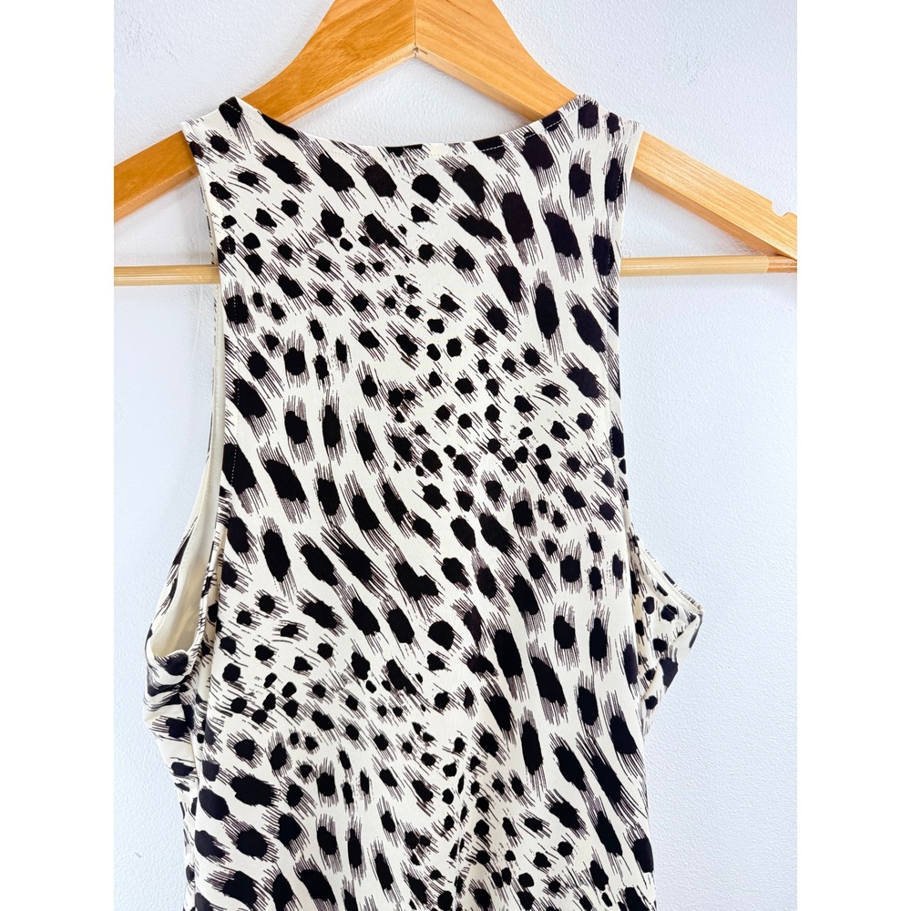 EXPRESS Body Contour Bodysuit Black White Animal Print Size S Feminine Chic City - Picture 8 of 10